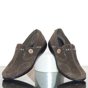 Clarks Genuine Leather Slip On Casual Dress Shoes